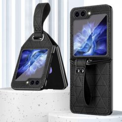 Kryt Strap Case černý s ochranou na vnější displej – Samsung Galaxy Z Flip 5 | Levné Kryty | Levné Kryty | Levné Kryty