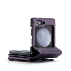 Multifunkční peněženkové pouzdro CaseMe Business case fialové – Samsung Galaxy Z Flip 5 | Levné Kryty | Levné Kryty | Levné Kryty