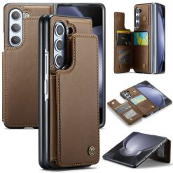 Multifunkční peněženkové pouzdro CaseMe Business case hnědé – Samsung Galaxy Z Fold 5 | Levné Kryty | Levné Kryty | Levné Kryty