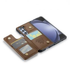 Multifunkční peněženkové pouzdro CaseMe Business case hnědé – Samsung Galaxy Z Fold 5 | Levné Kryty | Levné Kryty | Levné Kryty