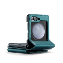 Multifunkční peněženkové pouzdro CaseMe Business case zelené – Samsung Galaxy Z Flip 5 | Levné Kryty | Levné Kryty | Levné Kryty