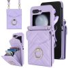Peněženkové pouzdro Diamond Card case fialové – Samsung Galaxy Z Flip 5 | Levné Kryty | Levné Kryty | Levné Kryty
