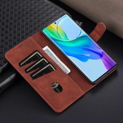 Peněženkové pouzdro AZNS Skin Feel hnědé – Vivo V29 Lite | Levné Kryty | Levné Kryty | Levné Kryty