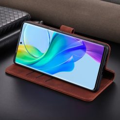 Peněženkové pouzdro AZNS Skin Feel hnědé – Vivo V29 Lite | Levné Kryty | Levné Kryty | Levné Kryty