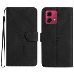 Peněženkové pouzdro Embossing Pattern Stitchy case černé – Motorola Edge 40 Neo | Levné Kryty | Levné Kryty | Levné Kryty