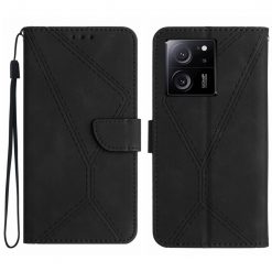 Peněženkové pouzdro Embossing Pattern Stitchy case černé – Xiaomi 13T / 13T Pro | Levné Kryty | Levné Kryty | Levné Kryty