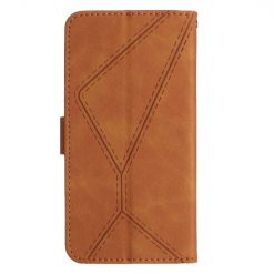 Peněženkové pouzdro Embossing Pattern Stitchy case hnědé – Motorola Edge 40 Neo | Levné Kryty | Levné Kryty | Levné Kryty