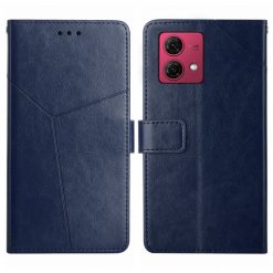 Peněženkové pouzdro Geometric Pattern case modré – Motorola Moto G84 5G | Levné Kryty | Levné Kryty | Levné Kryty