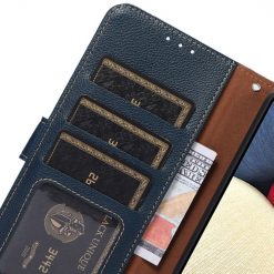 Peněženkové pouzdro Khazneh RFID case modré – Sony Xperia 5 V | Levné Kryty | Levné Kryty | Levné Kryty