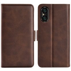 Peněženkové pouzdro Magnetic fresh case tmavohnědé – Sony Xperia 5 V | Levné Kryty | Levné Kryty | Levné Kryty