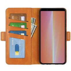 Peněženkové pouzdro Magnetic fresh case žluté – Sony Xperia 5 V | Levné Kryty | Levné Kryty | Levné Kryty