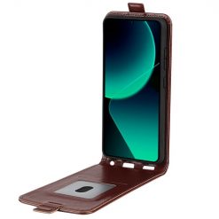 Vyklápěcí pouzdro Vertical flip case hnědé – Xiaomi 13T / 13T Pro | Levné Kryty | Levné Kryty | Levné Kryty