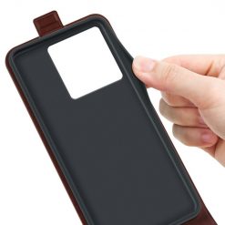 Vyklápěcí pouzdro Vertical flip case hnědé – Xiaomi 13T / 13T Pro | Levné Kryty | Levné Kryty | Levné Kryty