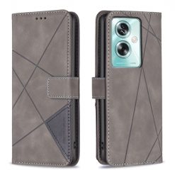 Knížkové pouzdro Rhombus šedé – Oppo A79 5G | Levné Kryty | Levné Kryty | Levné Kryty
