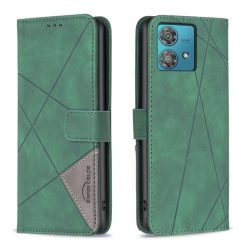 Knížkové pouzdro Rhombus zelené – Motorola Edge 40 Neo | Levné Kryty | Levné Kryty | Levné Kryty