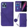 Peněženkové pouzdro Embossing Pattern Cross černé – T Phone / T Phone (2023) | Levné Kryty | Levné Kryty | Levné Kryty