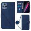 Peněženkové pouzdro Embossing Pattern Cross hnědé – T Phone / T Phone (2023) | Levné Kryty | Levné Kryty | Levné Kryty