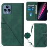 Peněženkové pouzdro Embossing Pattern Cross fialové – T Phone / T Phone (2023) | Levné Kryty | Levné Kryty | Levné Kryty