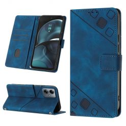 Peněženkové pouzdro Embossing Pattern Square modré – Motorola Moto G14 | Levné Kryty | Levné Kryty | Levné Kryty