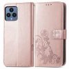 Peněženkové pouzdro Embossing Pattern Čtyřlístek modré – T Phone / T Phone (2023) | Levné Kryty | Levné Kryty | Levné Kryty