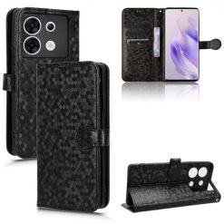 Peněženkové pouzdro Honeycomb Dot Texture Case černé – Infinix Zero 30 5G | Levné Kryty | Levné Kryty | Levné Kryty