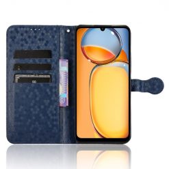 Peněženkové pouzdro Honeycomb Dot Texture Case modré – Xiaomi Redmi 13C / Xiaomi Poco C65 | Levné Kryty | Levné Kryty | Levné Kryty
