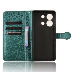 Peněženkové pouzdro Honeycomb Dot Texture Case zelené – Infinix Zero 30 5G | Levné Kryty | Levné Kryty | Levné Kryty