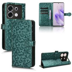 Peněženkové pouzdro Honeycomb Dot Texture Case zelené – Infinix Zero 30 5G | Levné Kryty | Levné Kryty | Levné Kryty