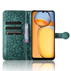 Peněženkové pouzdro Honeycomb Dot Texture Case zelené – Xiaomi Redmi 13C / Xiaomi Poco C65 | Levné Kryty | Levné Kryty | Levné Kryty