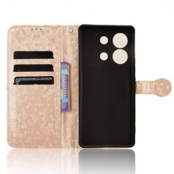 Alternative view of Peněženkové pouzdro Honeycomb Dot Texture Case zlaté – Infinix Zero 30 5G