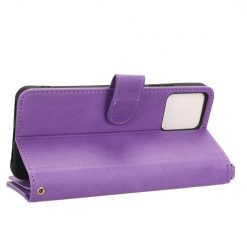Peněženkové pouzdro Litchi Wallet case fialové – T Phone / T Phone (2023) | Levné Kryty | Levné Kryty | Levné Kryty
