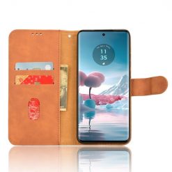 Peněženkové pouzdro Solid hnědé – Motorola Edge 40 Neo | Levné Kryty | Levné Kryty | Levné Kryty