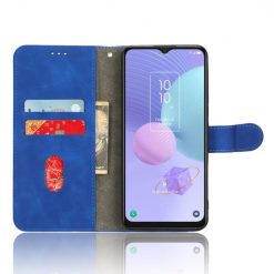 Peněženkové pouzdro Solid modré – TCL 408 | Levné Kryty | Levné Kryty | Levné Kryty