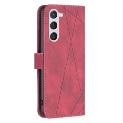 Knížkové pouzdro Rhombus červené – Samsung Galaxy S24 | Levné Kryty | Levné Kryty | Levné Kryty