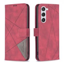 Knížkové pouzdro Rhombus červené – Samsung Galaxy S24 | Levné Kryty | Levné Kryty | Levné Kryty