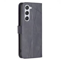 Knížkové pouzdro Rhombus černé – Samsung Galaxy S24 | Levné Kryty | Levné Kryty | Levné Kryty