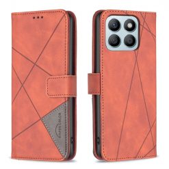 Knížkové pouzdro Rhombus hnědé – Honor X8b | Levné Kryty | Levné Kryty | Levné Kryty