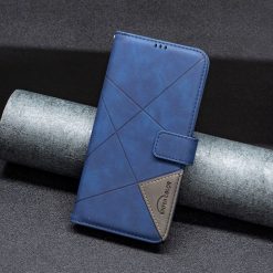 Knížkové pouzdro Rhombus modré – Samsung Galaxy S24 | Levné Kryty | Levné Kryty | Levné Kryty