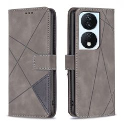 Knížkové pouzdro Rhombus šedé – Honor X7b | Levné Kryty | Levné Kryty | Levné Kryty