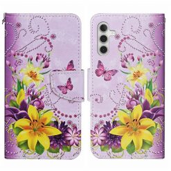 Knížkové pouzdro Trendy Colored case Žlutý motyl – Samsung Galaxy A15 4G/5G | Levné Kryty | Levné Kryty | Levné Kryty