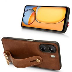 Kryt Wristband Case hnědý – Xiaomi Redmi 13C / Xiaomi Poco C65 | Levné Kryty | Levné Kryty | Levné Kryty