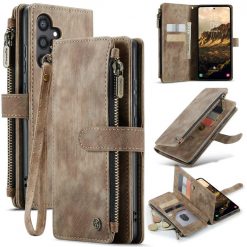 Multifunkční peněženkové pouzdro CaseMe hnědé – Samsung Galaxy S24 | Levné Kryty | Levné Kryty | Levné Kryty