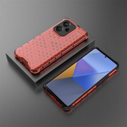 Odolný kryt Honeycomb Armor červený – Xiaomi Redmi Note 13 Pro+ 5G | Levné Kryty | Levné Kryty | Levné Kryty