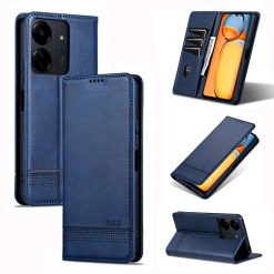 Peněženkové pouzdro AZNS book case modré – Xiaomi Redmi 13C / Xiaomi Poco C65 | Levné Kryty | Levné Kryty | Levné Kryty