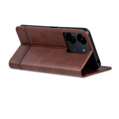 Peněženkové pouzdro AZNS book case tmavohnědé – Xiaomi Redmi 13C / Xiaomi Poco C65 | Levné Kryty | Levné Kryty | Levné Kryty