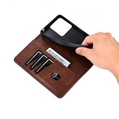Peněženkové pouzdro AZNS book case tmavohnědé – Xiaomi Redmi 13C / Xiaomi Poco C65 | Levné Kryty | Levné Kryty | Levné Kryty