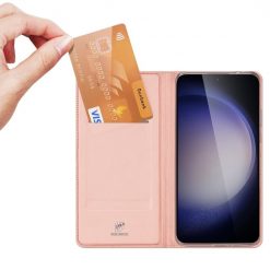 Peněženkové pouzdro Dux Ducis Skin Pro růžové – Samsung Galaxy S24+ (S24 Plus) | Levné Kryty | Levné Kryty | Levné Kryty
