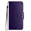Peněženkové pouzdro Embossing Pattern Motyl a květ černé – Samsung Galaxy A15 4G/5G | Levné Kryty | Levné Kryty | Levné Kryty