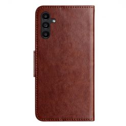 Alternative view of Peněženkové pouzdro Embossing Pattern Motyl a květ hnědé – Samsung Galaxy A05s
