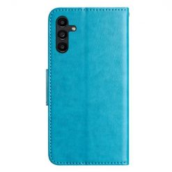 Alternative view of Peněženkové pouzdro Embossing Pattern Motyl a květ modré – Samsung Galaxy A05s